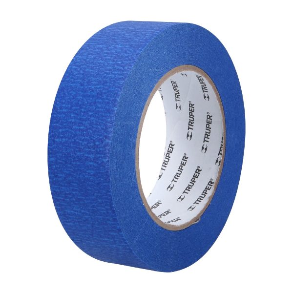 12623 MSK-1-1/2A Cinta masking tape azul de 1-1/2' x 50 m para pintor, Truper