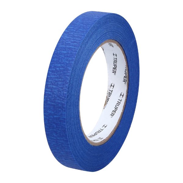 12621 MSK-3/4A Cinta masking tape azul de 3/4' x 50 m para pintor, Truper
