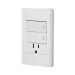 Placa armada blanca 2 interruptores y contacto 1 mod,Lisboa