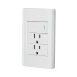 Placa armada blanca interruptor y 2 contactos 1 mod, Lisboa