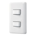 Placa armada 1 interruptor sencillo + 1 de 3 vias, Basic