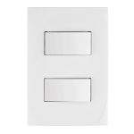 Placa armada interruptor sencillo y escalera, Oslo, blanco