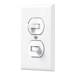 Placa armada 2 interruptores sencillo, linea Standard, blanc