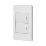 Placa armada blanca 1 interruptor y 1 de 3vias 1.5mod, Lisbo