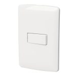 Placa armada 1 interruptor escalera, blanco, linea Italiana