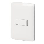 Placa armada 1 interruptor sencillo, blanco, linea Italiana