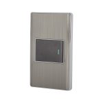 Placa armada acero 1 interruptor de 3 vias 1.5 mod, Lisboa