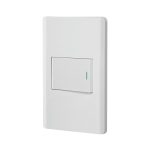 Placa armada blanca 1 interruptor 1.5 modulos, Lisboa