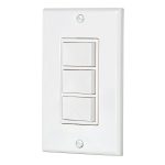 Placa armada con 3 interruptores sencillos, linea Classic