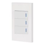 Placa armada 3 interruptores, 1 modulo, Espa?ola, blanco