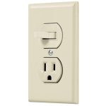 Placa armada interruptor y contacto, linea Standard, marfil