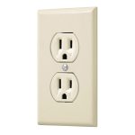 Placa armada 2 contactos polarizados, linea Standard, marfil