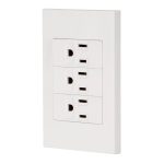 Placa armada 3 contactos, 1 modulo, Espa?ola, blanco