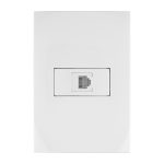 Placa armada con entrada para telefono, linea Oslo, blanco