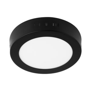 Código: 47395 Clave: PLA-223L Luminario LED plafón 6W 6500K, redondo, negro, VOLTECK