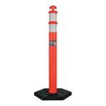 Poste delimitador de 115 cm de alto con base y reflejante