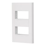 Placa 2 ventanas, 1 modulo, linea Espa?ola, color blanco