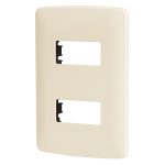 Placa 2 modulos de ABS, linea Italiana, color marfil
