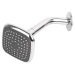 Regadera cuadrada 3-3/4' brazo y chapeton de acero, Basic