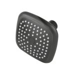 Regadera cuadrada de ABS 3-3/4' sin brazo, negro, Basic