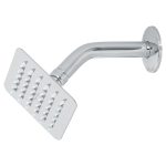 Regadera cuadrada 4', acero inox, con brazo, cromo, T?big