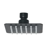 Regadera cuadrada 4', acero inox, sin brazo, negro, Tubig