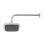 Regadera cuadrada 6', ABS, con brazo y chapeton, cromo, AERO