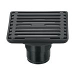 Resumidero cuadrado 4' x 4', acero inoxidable, negro, AQUA