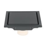 Resumidero reversible 4', anti olores, acero inox, negro, Aq