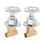 Juego llaves empotrar soldables, volante cromo, T?big