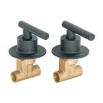 Juego llaves empotrar soldables, palanca negro, T?big