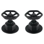 Juego de 2 manerales para regadera, volante, negro, Tubig