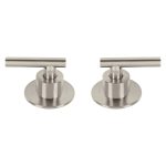 Juego de 2 manerales para regadera, palanca, satin, Tubig