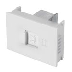 Toma de telefono, 1.5 modulos, linea Espa?ola, color blanco