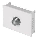 Toma de television, 1.5 modulos, linea Espa?ola, blanco