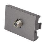 Toma de television acero inox de 1.5 modulos, linea Lisboa