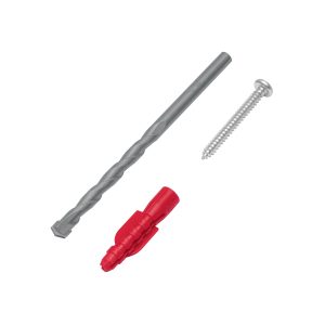 Kit de 20 taquetes 1/4" con pijas #8 y 1 broca 1/4", Fiero