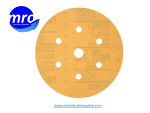 M-7000118771-01079-Hookit-6-Diameter-236U-C-Weight-Coarse-P180-Grit-Aluminum-Oxide-Gold-Disc-MRO-INDUSTRY-SUPPLIER
