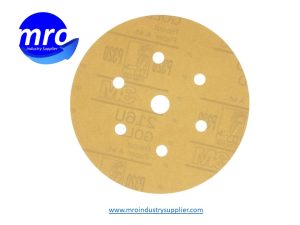 3M-7000119689-01075-Hookit-6-Diameter-216U-A-Weight-Medium-P320-Grit-Aluminum-Oxide-Gold-Disc-MRO-INDUSTRY-SUPPLIER