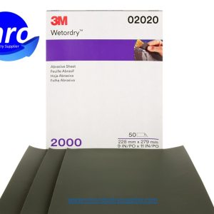 3M-7100003690-02020-Imperial-Wetordry-9-Width-x-11-OAL-x-A-Weight-2000-Grit-401Q-Silicon-Carbide-Abrasive-Sheet-MRO-INDUSTRY-SUPPLIER