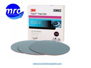 3M-7100003887-30662-Trizact-Hookit-6-Diameter-443SA-P5000-Grit-Silicon-Carbide-Foam-Disc-MRO-INDUSTRY-SUPPLIER.