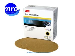 3M-7100030962-00983-Hookit-6-Diameter-236U-P80-Grit-Aluminum-Oxide-Gold-Disc-MRO-INDUSTRY-SUPPLIER