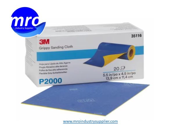 3M-7100142883-35116-5-1-2-Width-x-4-1-2-OAL-P2000-Grit-Aluminum-Oxide-Sanding-Cloth-MRO-INDUSTRY-SUPPLIER
