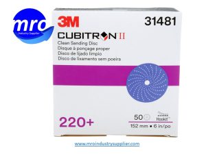 3M-7100155285-31481-Cubitron-II-Hookit-6-Diameter-737U-C-220-Grit-Precision-Shaped-Ceramic-Clean-Sanding-Abrasive-Disc-MRO-INDUSTRY-SUPPLIER
