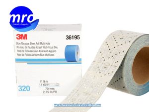 3M-7100219220-36195-Hookit-2-3-4-Width-x-13.0-yd-OAL-x-C-Weight-320-Grit-321U-Ceramic-Aluminum-Oxide-Sheet-Roll-MRO-INDUSTRY-SUPPLIER.