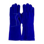 Guante De Carnaza Para Soldador Color Azul De Forro Kevlar