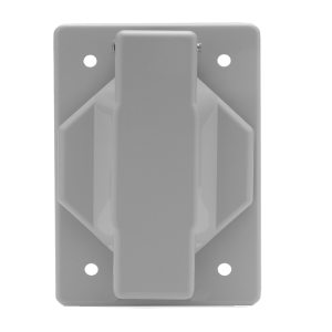 800435 PLACA DE ALUMINIO GRIS PARA RECEPTACULO SENCILLO CON TAPA 55mm ARGOS