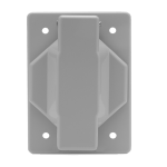 8800430 PLACA DE ALUMINIO GRIS PARA RECEPTACULO SENCILLO CON TAPA 40mm ARGOS