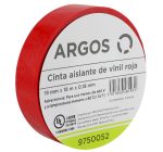 Cinta Aislante Argos de Vinil 19 mm x 18 m Color Rojo ARGOS 9750052