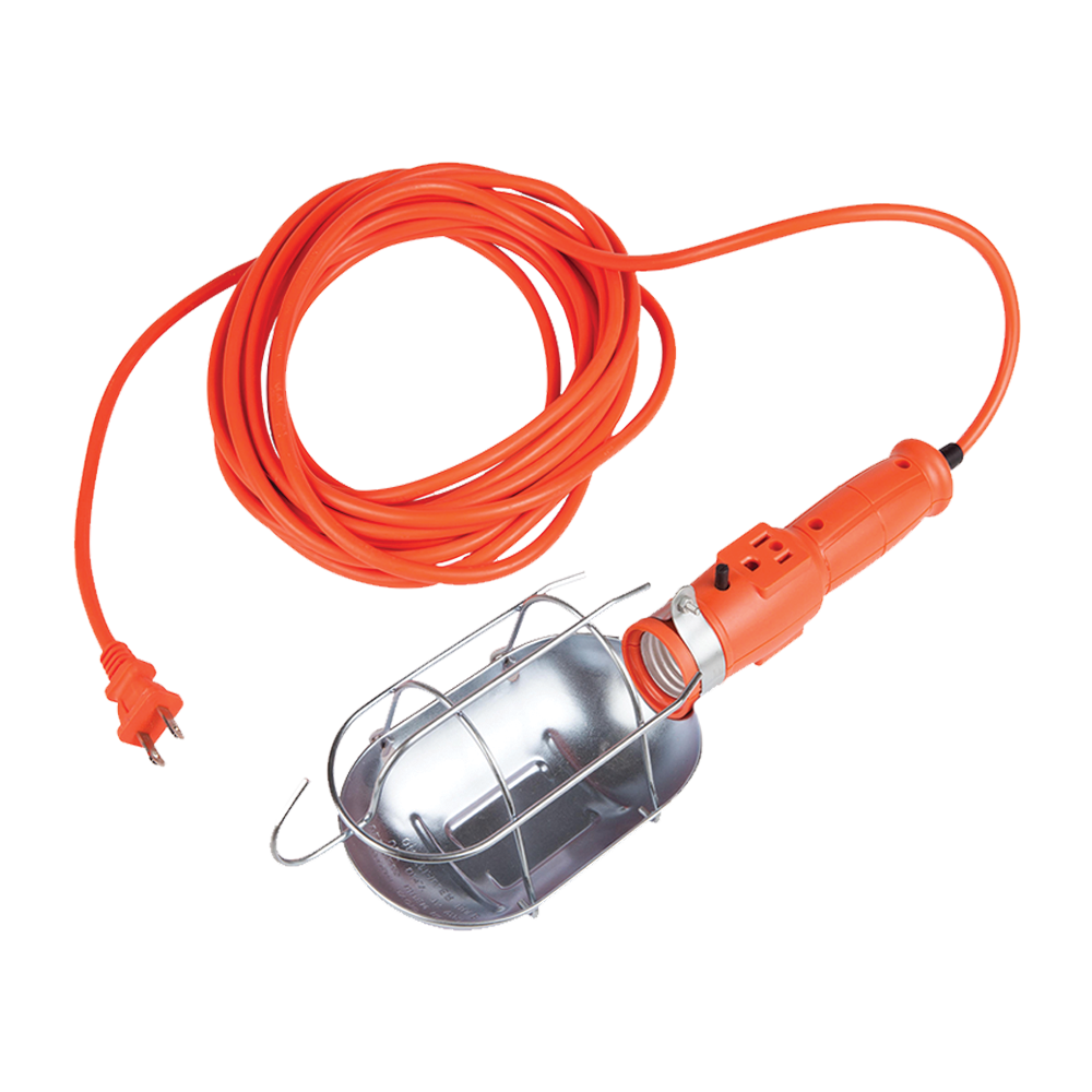 Extension uso rudo 2×16 AWG con lámpara de taller ARGOS Extension uso rudo 2×16 AWG con lámpara de taller ARGOS 9720065 9720115 9720165